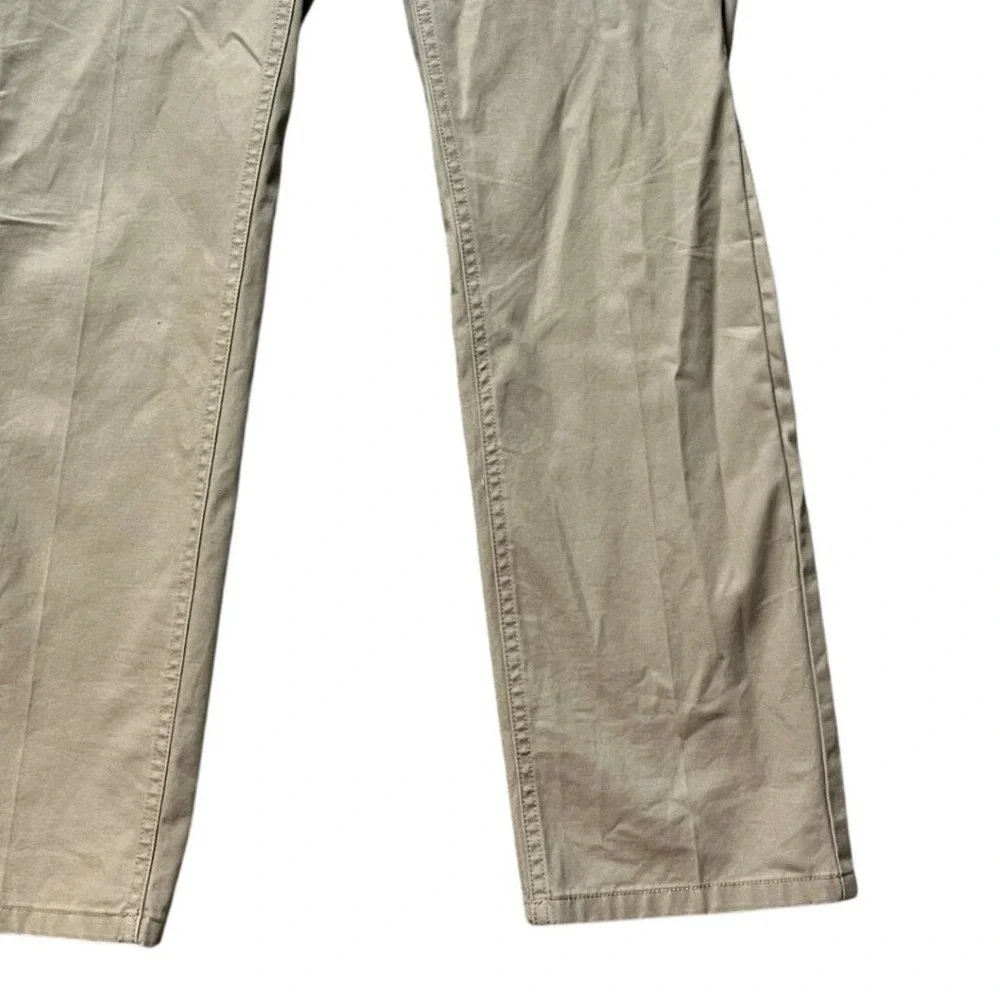 Bonobos Chino Pants Mens 33x28 Khaki Tan Flat Front Twill Tailored Fit Classic